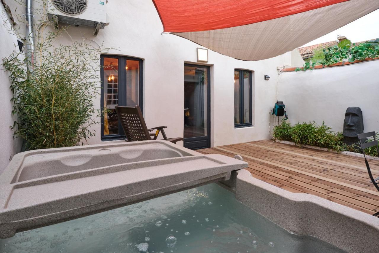 Melina - Jacuzzi - Maison Avec Cour Climatisee Proche Cite Medieval Carcassonne Buitenkant foto